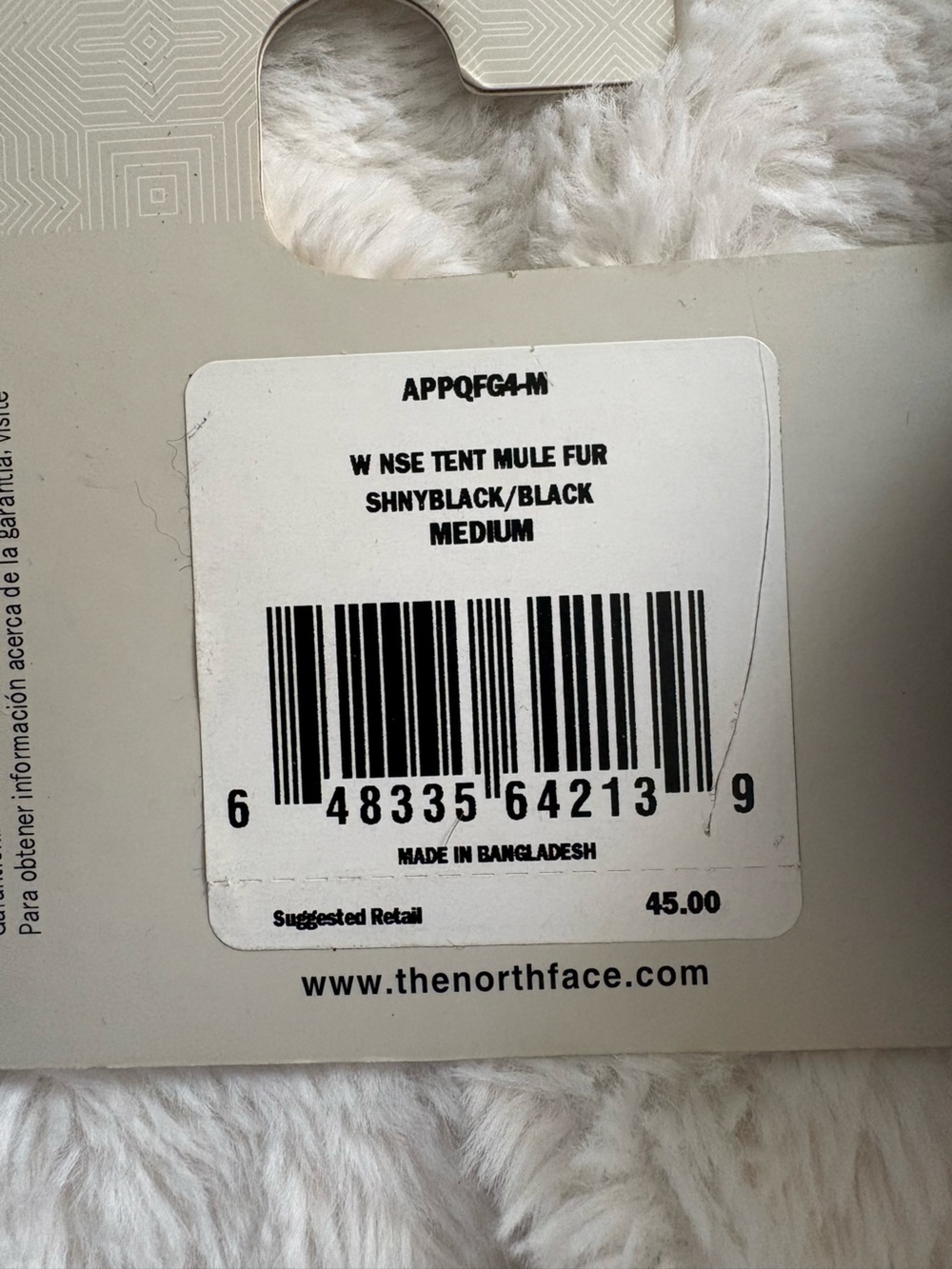 NWT The North Face ThermoBall Traction Mule Slippers Faux Fur In/ Outdoor Medium - Picture 5 of 5